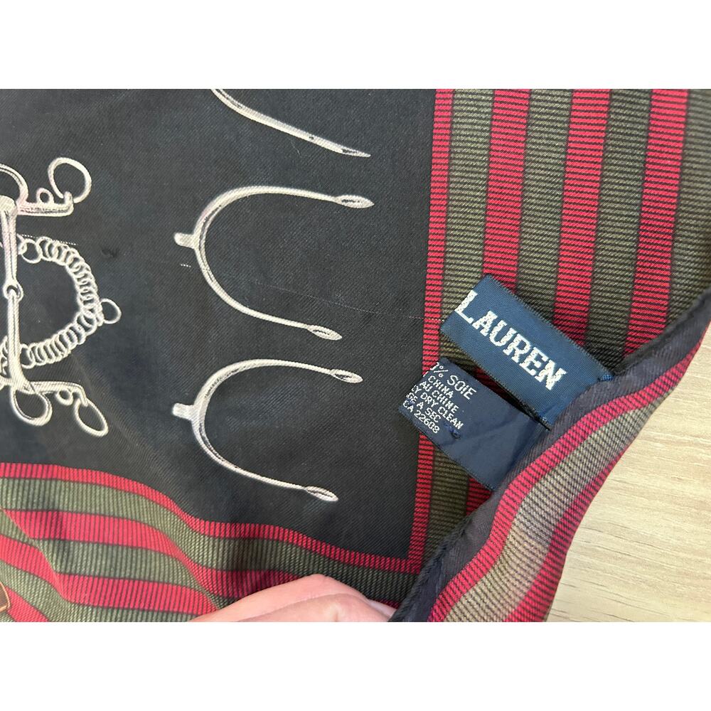Vintage Ralph Lauren Equestrian Silk Scarf - Picture 3 of 4